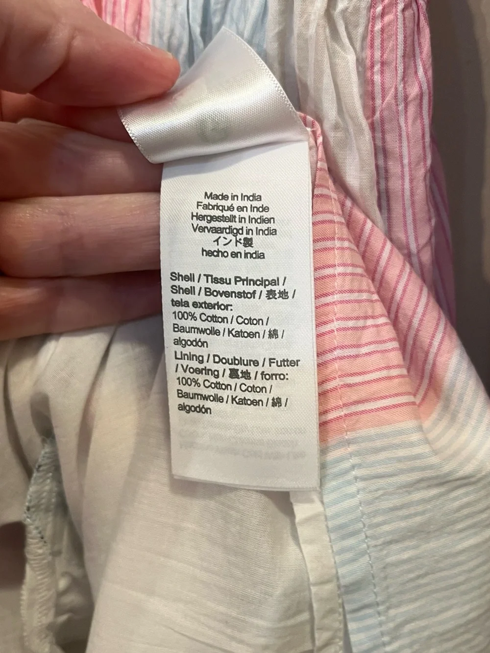J Crew striped cotton mini dress relaxed fit long sleeve medium 14